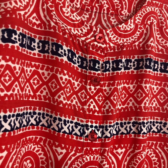 Sz 10- Vineyard vines red silk blend sleeveless dress Sz10 - Picture 4 of 11